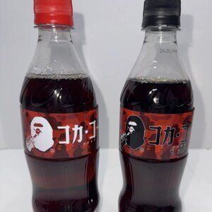 Bape x Coca Cola And Coke Zero plastic bottle Pair - 2023 Japan Exclusive RARE